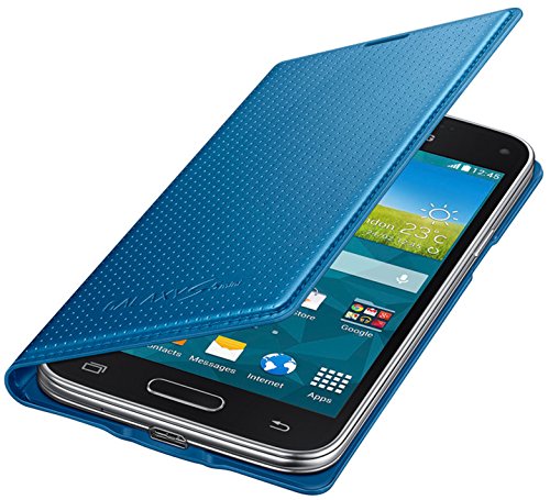 Samsung BT-EFFG800BE - Funda tipo flip para Samsung G800F Galaxy S5 mini  color azul- Versi  n Extranjera
