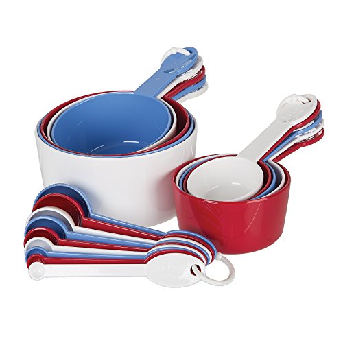 Progressive MEASURING CUP & SPOON SET 19 piece Red White & Blue - 4