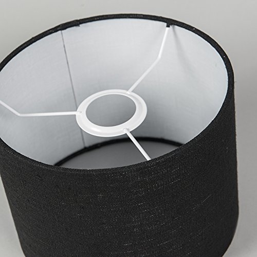 QAZQA Modern Polyester Lampenschirm 20/20/15 Zylinder schwarz , Rund gerade Schirm Pendelleuchte, Schirm Stehleuchte, - 6