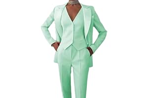 Leader of the Beauty Costume 3 pièces pour femme avec veste, gilet et pantalon, style habillé ou décontracté