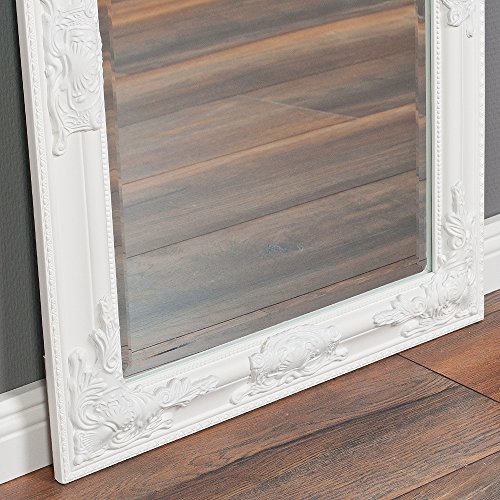 WANDSPIEGEL BAROCK SPIEGEL Bessa 70x50cm HOLZRAHMEN Pur Weiß MIT FACETTENSCHLIFF - 6