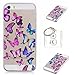 Produktbild Hülle iPhone SE/5s/5 Hülle,TPU Case Schutzhülle Silikon Case,Niedliche Cartoon Malerei Durchsichtige TPU Bumper Handy Tasche Case Cover Etui für Apple iPhone SE/5s/5 + Schlüsselanhänger (O) (5)