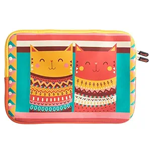 Chumbak Happy Cats Aztec Laptop Sleeve - 13