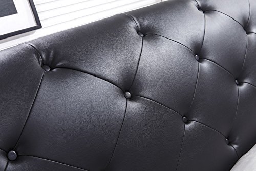 Designer Bett BAROCK MODERN #78 Doppelbett (140cm x 200cm, Schwarz) - 