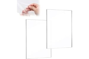 HELWEET Arkusze akrylowe, panele pleksi, panele akrylowe, płyty akrylowe, zastosowanie w ramkach fotograficznych, ekspozycjach stołowych i projektach do samodzielnego wyświetlania, 20 cm x 30 cm, 2 sztuki