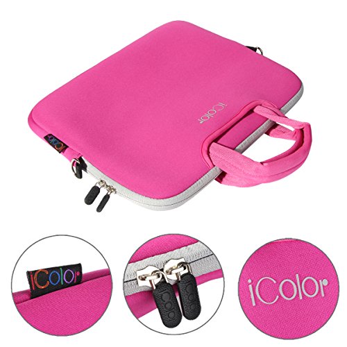 iColor Netbook- und Chromebook- Tasche Notebooktasche Laptoptasche Schutzhülle für Größe 15 15,4 15,6 Zoll mit Zubehörfach und Schultergurt - 3