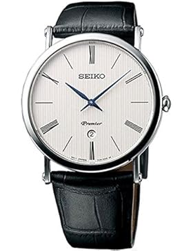 Seiko Herren-Armbanduhr Analog Quarz Leder SKP395P1