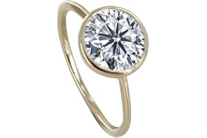 LES POULETTES BIJOUX - Bague Plaqué Or Solitaire Serti Clos