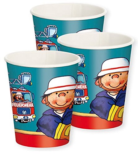 58-tlg. Partyset Feuerwehr Mottoparty für 8 Kinder – Partygeschirr und Deko - 4