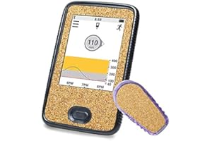 Diasticker® | Dexcom G6 Sticker (Receiver + Transmitter) - autocollant en vinyl pour lecteur et capteur, stickers, sensor, reader - Or Glitter