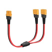 LINSYRC – Câble XT60 Splitter 2 Mâles Vers 1 Femelle – 12 AWG – 10 Cm – Pour Batteries RC Lipo En Parallèle