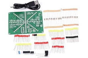 AILOVA Kits de Luces Electrónicas para Bricolaje, LED Bricolaje Kits , Tablero de Práctica de Soldadura, 73 LED Flash Rojo Amarillo, PCB Conjunto de Circuitos Entrenamiento