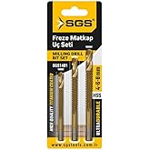 Freze Matkap U&ccedil; Seti, 4-6-8 mm, 3 Par&ccedil;a