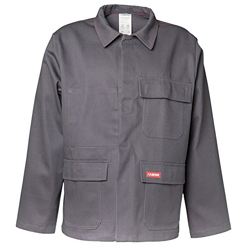 Planam Jacke "Hitze-/Schweißerschutz", 360 g/m², Größe 52, grau, 1709052