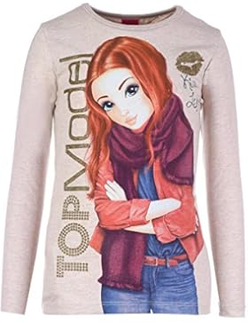 Top Model Mädchen Langarm Shirt Lexy 85083 hellbraun meliert