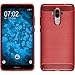 Produktbild PhoneNatic Case kompatibel mit Huawei Mate 9 - rot Silikon Hülle Ultimate + 2 Schutzfolien