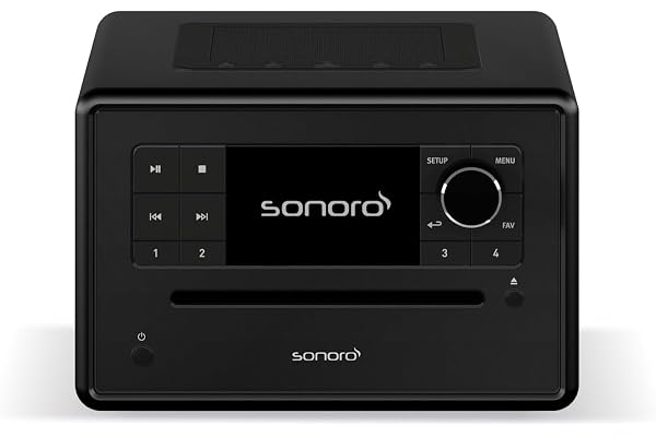 sonoro Elite Internetradio avec lecteur CD (FM, DAB Plus, podcasts, Spotify, Amazon Music, Deezer) Noir mat