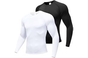Towintec Maglietta a Compressione da Uomo Maglia Manica Lunga Camicia Asciugatura Rapida Traspirante Maniche Lunghe Maglietta Termica da Corsa Palestra Ciclismo Fitness Allenamento Sportiva Shirt