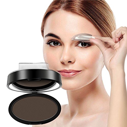 NALATI Augenbrauen Puder Natürlich + 2 Paare Eyebrow Stempel Eyebrow Stamp Perfekt für Anfänger - 5
