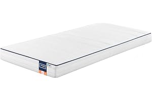 VASAGLE madrass, 90 x 200 cm, enkelmadrass av gel-minnesskum, medelfast, H3, 7-zonsstöd, andas, avtagbart, maskintvättbart öv