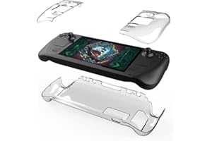 arVin Hartschalen Schutzhülle für Valve Steam Deck Konsole, stoßfeste, rutschfeste Anti-Kollisions Griffabdeckung + HD Steam Deck-Displayschutzfolie aus gehärtetem Glas, High Definition
