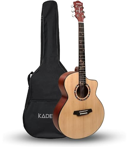 Washburn WD10 Dreadnought Acoustic Guitar, Natural, black (WD-10S