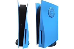 WEDORAT Couverture de plaque PS5 Version de refroidissement de la plaque frontale PS5 Skin pour Playstation 5 Disc Edition Évents turbo améliorés Plaque de remplacement PS5 ABS antichoc dur Refroidissement