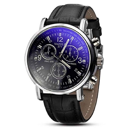 Kolylong Herren Kunstleder Gesch?ft Armbanduhr (4)