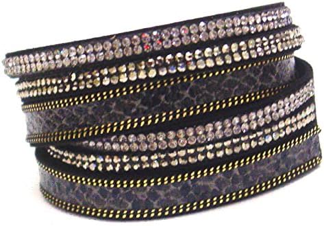 Latest Multi Layered Snake Slake Bracelets Rhinestone Wrap Bracelets Diamante Wrist Bracelet Cuff Bangle