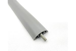 ACMOMO Canalina Passacavi, Canalina Pavimento, Canalina Calpestabile, Canalina Passacavi Calpestabile, Passacavo a Pavimento, 17 x 9 mm - 2 m Lunghezza (Gray)