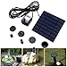 Produktbild igemy 1,2 W 7 V Solarmodul Wasser Pumpe Brunnen Kit Pool Garten Teich Tauchfähig schwarz