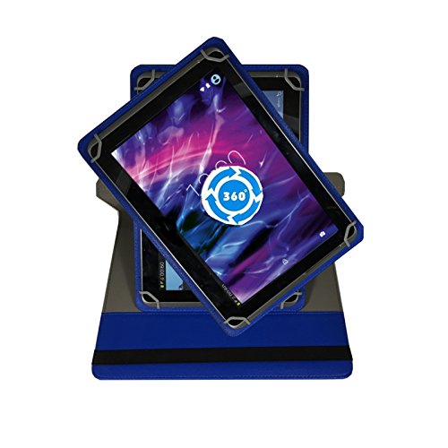 360° 10 Zoll BLAU Tablet Tasche Schutz Hülle Stand Etui für WORTMANN TERRA PAD 1004 + Stift - 3