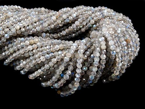 Green Forest Gems, DIY, Labradorite, AAA-grade, Natural, 3.5mm, Elegant Faceted Round Semi-precious Gemstone Bead, About 40cm a Strand. (Please click to see other options.)