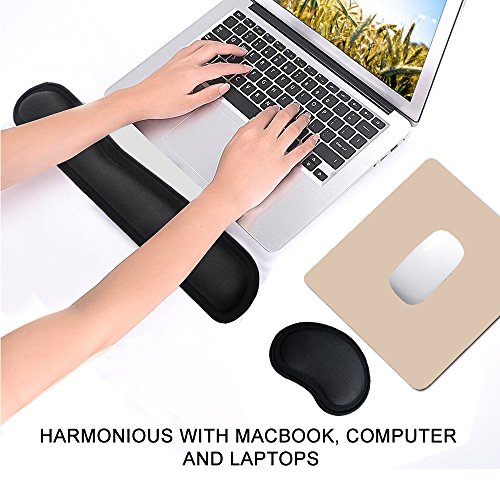 Aluminium Gaming Mauspads Matte mit Anti-Skid Gummibasis & High Precision & Micro Sand Strahlen(Groß,Gold) - 6