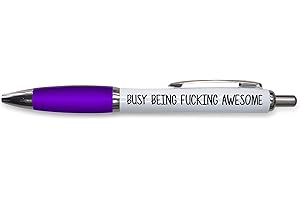 PEACHY ANTICS Rude Pens For Adults | Funny Boss Gifts Leaving Presents For Colleagues | Silly Ballpoint Pen Novelty Funky Stationery Quirky Gift Office Desk Accessories (Purple_PAP16)