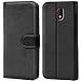 Produktbild Conie Schutzhülle kompatibel mit Wiko Lenny 5, Schwarze PU Lederhülle Klapphülle Etui Tasche mit Kartenfächer