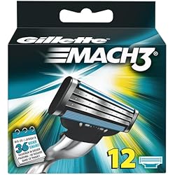 Gillette MACH3 - Maquinillas de afeitar para hombre, 12 unidades