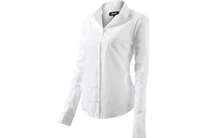 FLY HAWK Damenhemd, langärmlig, Basic, lässig, elegant, Büro, Tunika, Damen, modisch, T-Shirt, Top, Bluse