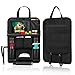 Produktbild WZTO Rückenlehnenschutz Auto Wasserdichtes PU Organizer Autositz Multifunktionale Große Kapazität Rücksitz Organizer Auto mit Faltbare Tischhalter für Kind Kinder Baby Kleinkinder Auto Schwarz 1 Pack