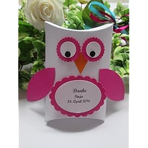 10 Gastgeschenke zur Taufe, Kommunion, Konfirmation, Kindergeburtstag, Eule