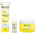 GARNIER Bright Complete Vitamin C Serum-15ml + Cream UV-23g + Foam Face Wash-50g (3 Items in the set)
