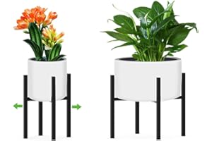 Duscdesp Plant Stand,Adjustable Plant Stands,Metal Black Plant Stand,Plant Pot Stand,Flower Pot Stand,Plant Stand Indoor,Sturdy Metal Flower Stand(Adjustable Width 24-36CM)…