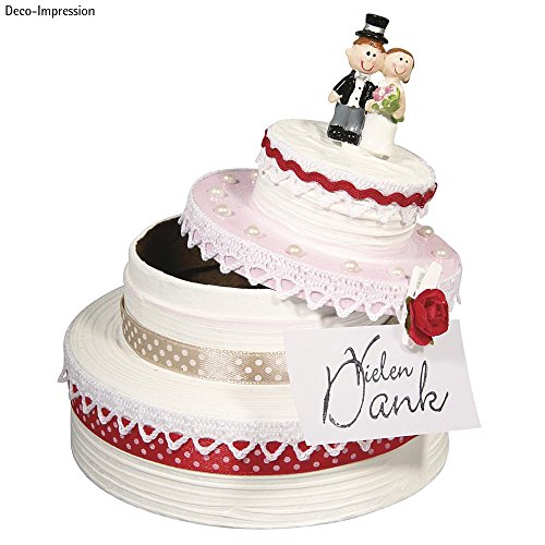 Rayher Hobby 71648000 Pappmaché Box Hochzeitstorte, 11,5 cm Durchmesser, höhe 9 cm - 3