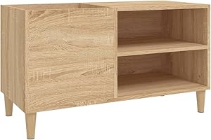 vidaXL Mueble Discos Madera contrachapada Roble Sonoma 84,5x38x48 cm