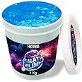 HOTKEI (1 Kg) Blue Galaxy Slime for Kids DIY Fruit Scented Metallic Magic Toy Slimy Slime Gel Jelly Putty Art Toys Birthday Gift Box for Boys Girls 3 to 10 Years