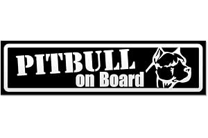 Kiwistar - Adesivo per auto – Pitbull on board invertito – Adesivo adesivo per auto, auto, bicicletta, auto, camion