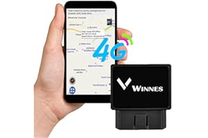 Winnes GPS Tracker 4G TK816 OBD2 GPS Tracker en Tiempo Real Geofence Mobile Alarm Antirrobo Alarma de Exceso de Velocidad Aplicación Gratuita Compatible con iOS y Android