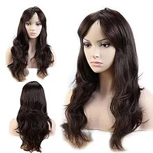 S-noilite Long Curly Wig With Bang Syntehtic Hair Costume Full Fluffy Wigs 150% Denisty Heat Resistant Hair Daily Dress 19