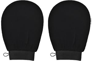 EASPOWEST Cheekyglo, Cheekyglo Glove, Cheekyglo Exfoliating Glove For Strawberry Skin And Strawberry Legs (Two Pack,Black)