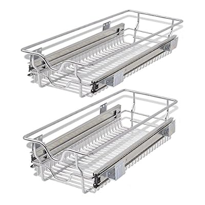 vidaXL Panier en treillis métallique 2 pcs 300 mm Argenté Panier de rangement cuisine
